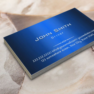 Royal Blue Metal Driver Business Card