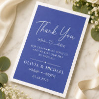 Royal Blue Minimalist Luxury Guest Towel