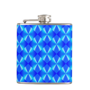Royal Blue Modern Trendy Pattern Hip Flask