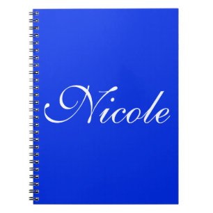 Royal Blue Notebook, Customised Name Notebook