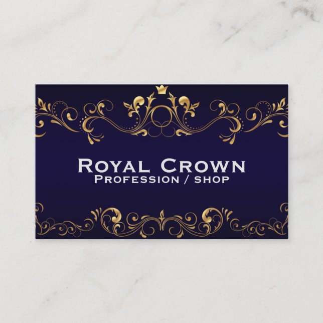 Royal blue Oceania, 3.54" x 2.165" Business Card (Front)