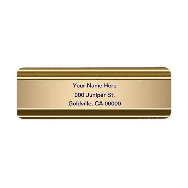 Royal Blue on Gold Shiny Look (Front)