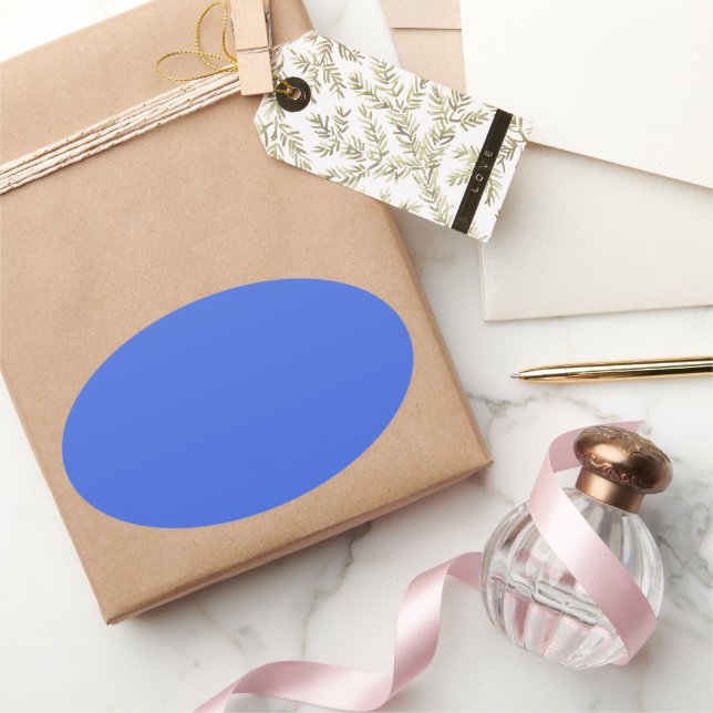 Royal Blue Oval Sticker (Gifting)