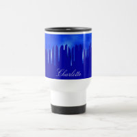 Royal blue paint dripping name script