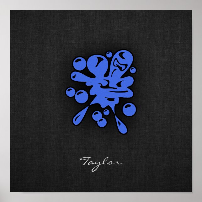 Royal Blue Paintball Poster (Front)