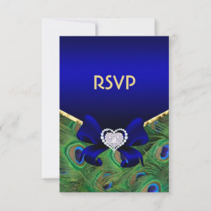 Royal Blue Peacock RSVP