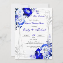 Royal Blue Personalised Surprise Wedding Shower