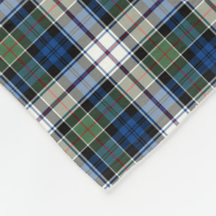 Royal Blue Plaid Colquhoun Clan Dress Tartan Fleece Blanket