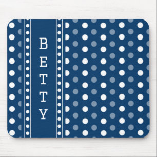 Royal Blue Polka Dot Mouse Mat