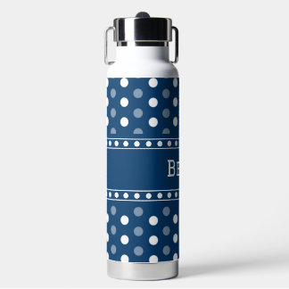 Royal Blue Polka Dot Water Bottle
