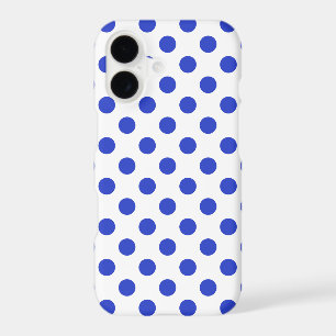 Royal blue polka dots