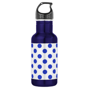 Royal blue polka dots 532 ml water bottle