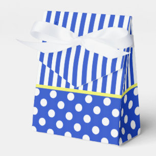 Royal Blue Polka Dots and Stripes by ShirleyTaylor Favour Box