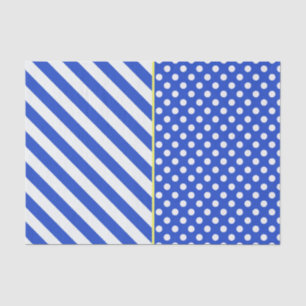 Royal Blue Polka Dots and Stripes by ShirleyTaylor Tissue Paper