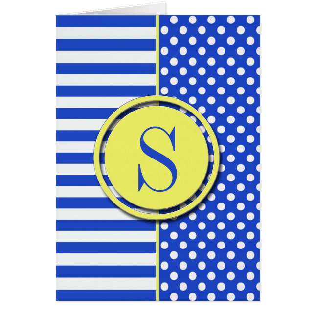 Royal Blue Polka Dots And Stripes by STaylor (Front)