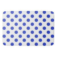 Royal blue polka dots