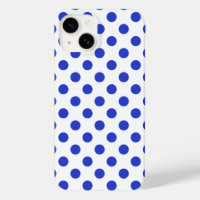 Royal blue polka dots