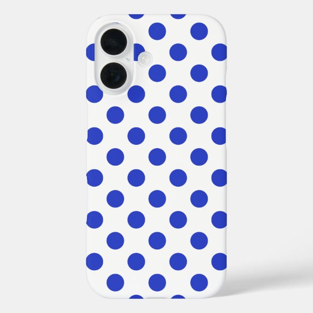 Royal blue polka dots  Case-Mate iPhone case (Back)