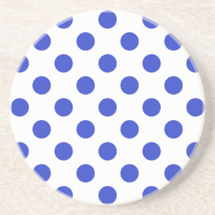 Royal blue polka dots coaster