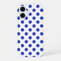 Royal blue polka dots