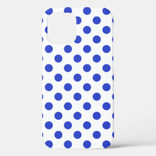 Royal blue polka dots iPhone 12 case