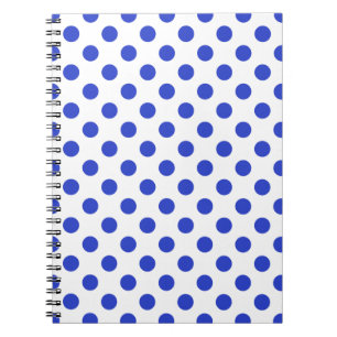Royal blue polka dots notebook