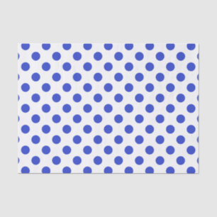 Royal blue polka dots tissue paper