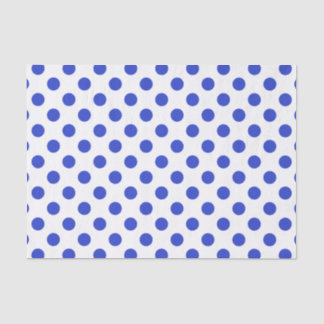 Royal blue polka dots tissue paper