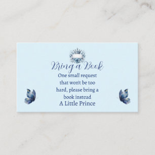 Royal Blue Prince Crown Bring a Book Card
