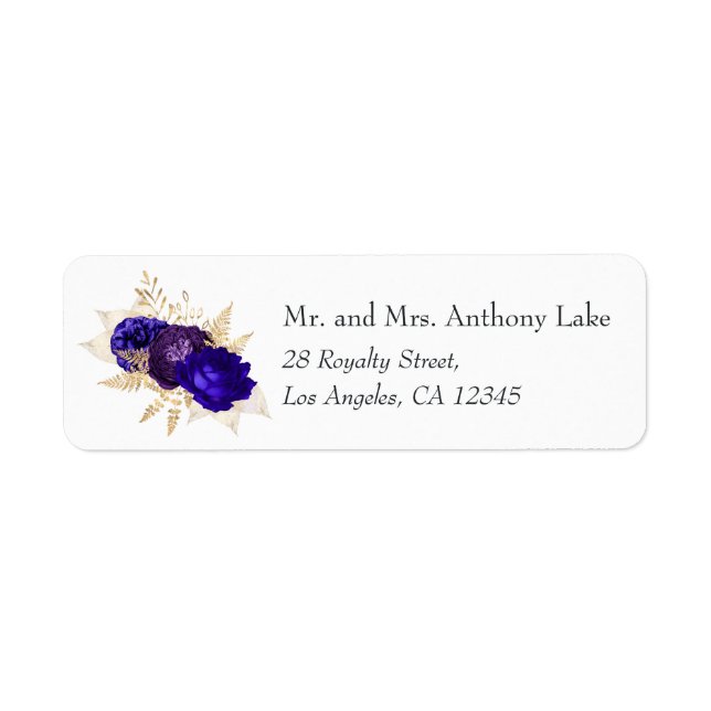 Royal Blue, Purple and Gold Floral Wedding (Front)