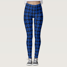 Royal Blue Quilted Spandex Leggings