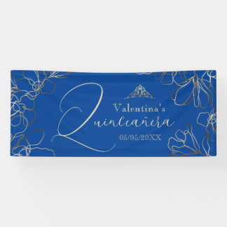 Royal Blue Quinceañera Banner
