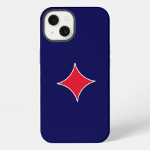 Royal Blue Red Starburst iPhone Case