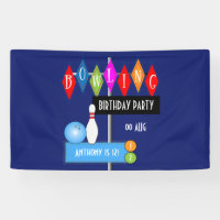 Royal Blue Retro Bowling Birthday Party