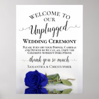 Royal Blue Rose Chic Unplugged Wedding Ceremony