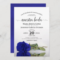 Royal Blue Rose Spanish Nuestra Boda Wedding