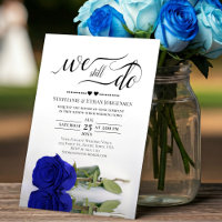Royal Blue Rose We Still Do Wedding Vow Renewal