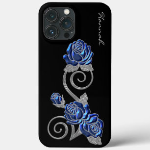 Royal Blue Roses iPhone 13 Pro Max Case
