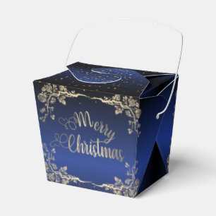 Royal Blue Roses Christmas Gift Box