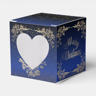 Royal Blue Roses Christmas Gift Box