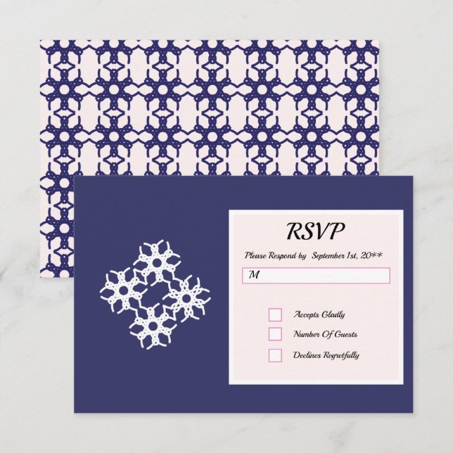 Royal Blue RSVP Cards (Front/Back)
