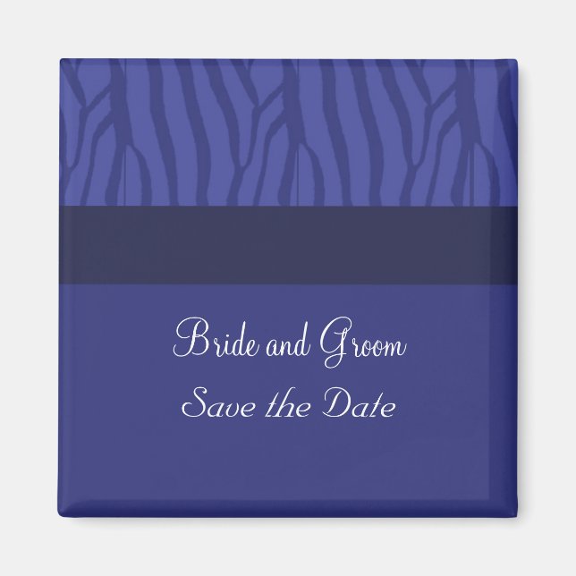 Royal Blue Save the Date Magnet (Front)