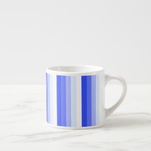 Royal blue shadow stripes espresso cup