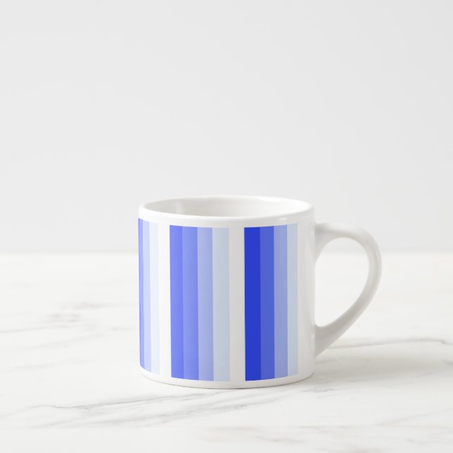 Royal blue shadow stripes espresso cup (Right)