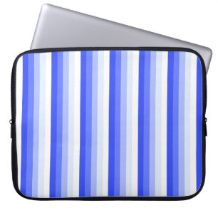 Royal blue shadow stripes laptop sleeve