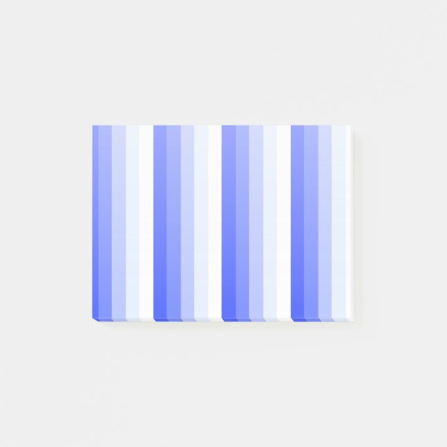 Royal blue shadow stripes post-it notes (Front)