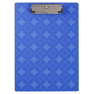 Royal blue shippo pattern clipboard