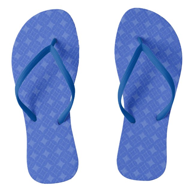 Royal blue shippo pattern flip flops (Footbed)