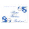Royal Blue Silver Flourish Wedding Favour Seals