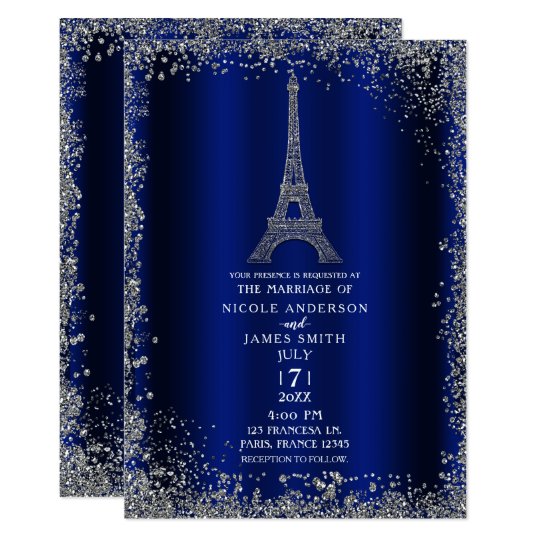 Best Of Wedding Invitations Royal Blue And Silver